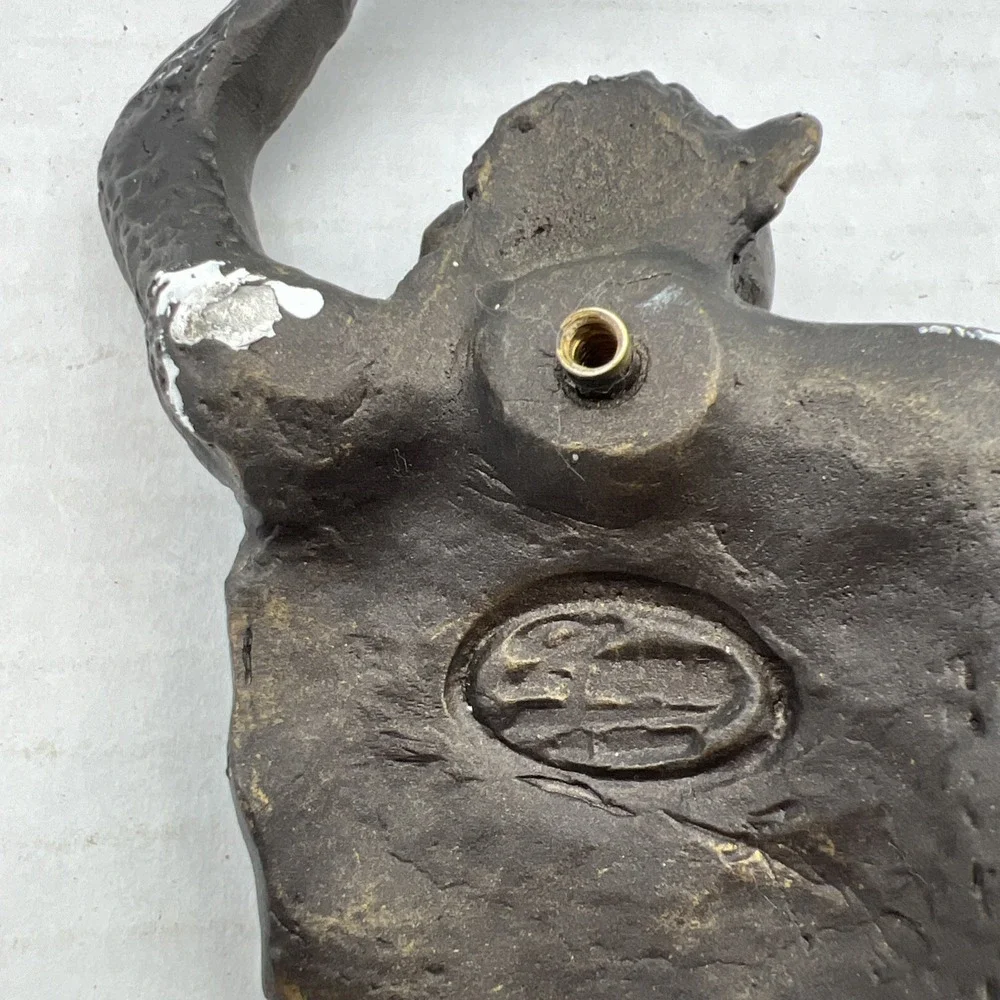 Vintage Cast Metal Monkey Wall Hook Hanger Jungle Decor‎